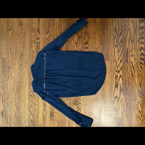 Free People blouse gold sparkle trimming - Picture 3 of 3